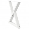 Nogi do stołu jadalnego 2 szt. Białe 70x(72-73,3) cm Stal