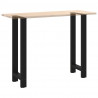 Nogi do stołu barowego czarne 2 szt. 40x(100-101) cm stal