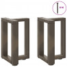 Nogi do stolika kawowego w kształcie litery T 2 szt. Czarne 38x25x(42-43) cm Stal