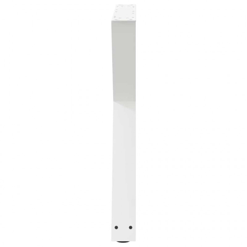 Nogi do stołu jadalnego 2 szt. Białe 70x(72-73,3) cm Stal