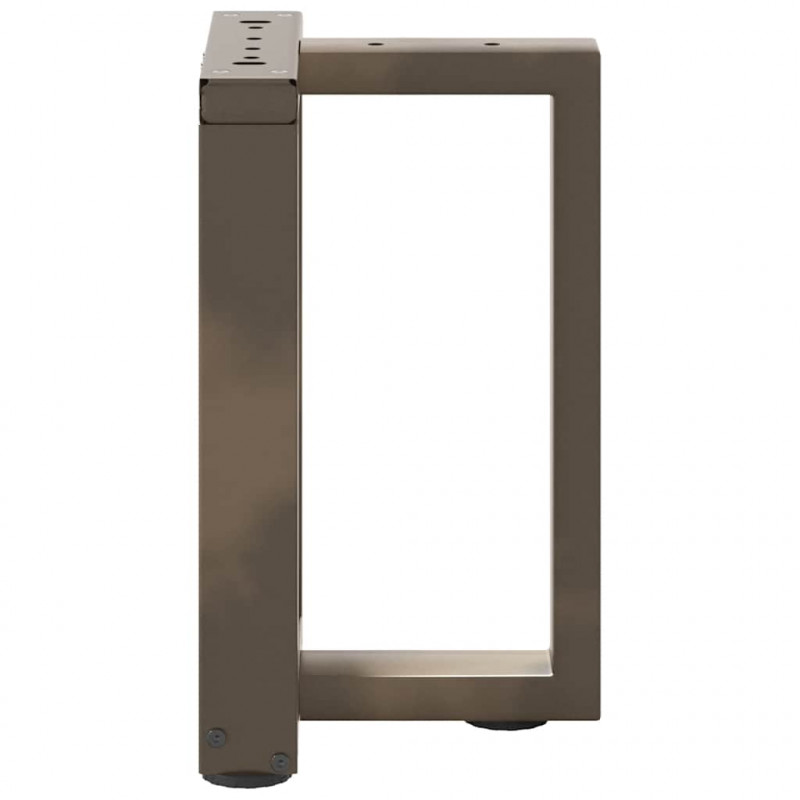 Nogi do stolika kawowego w kształcie litery T 2 szt. Czarne 38x25x(42-43) cm Stal