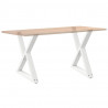 Nogi do stołu jadalnego 2 szt. Białe 70x(72-73,3) cm Stal
