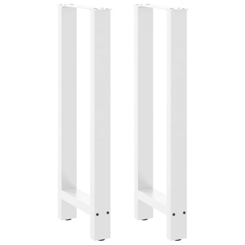 Nogi do stołu barowego białe 2 szt. 40x(100-101) cm stal