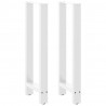 Nogi do stołu barowego białe 2 szt. 40x(100-101) cm stal