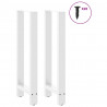 Nogi do stołu barowego białe 2 szt. 40x(100-101) cm stal