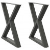 Nogi do stołu jadalnego 2 szt. Antracyt 70x(72-73,3) cm Stal
