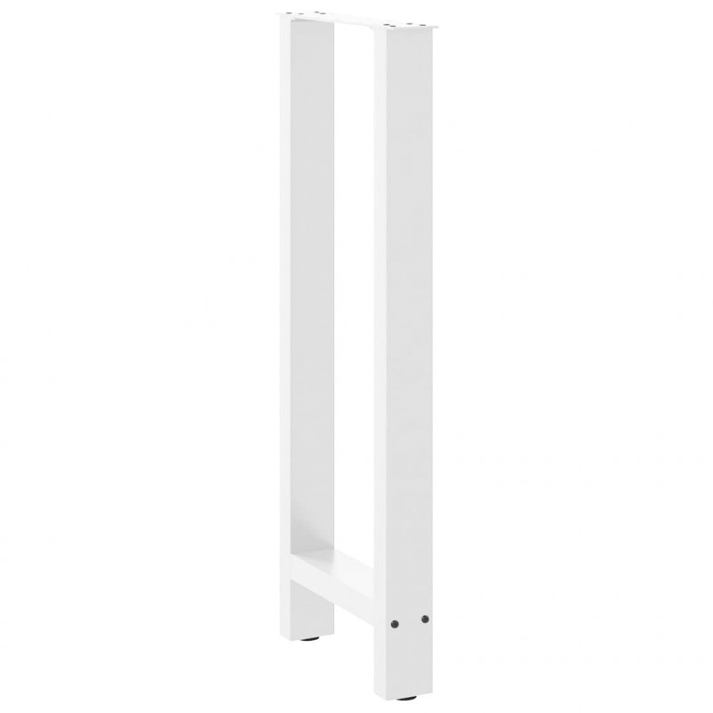 Nogi do stołu barowego białe 2 szt. 40x(100-101) cm stal