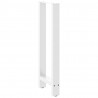 Nogi do stołu barowego białe 2 szt. 40x(100-101) cm stal