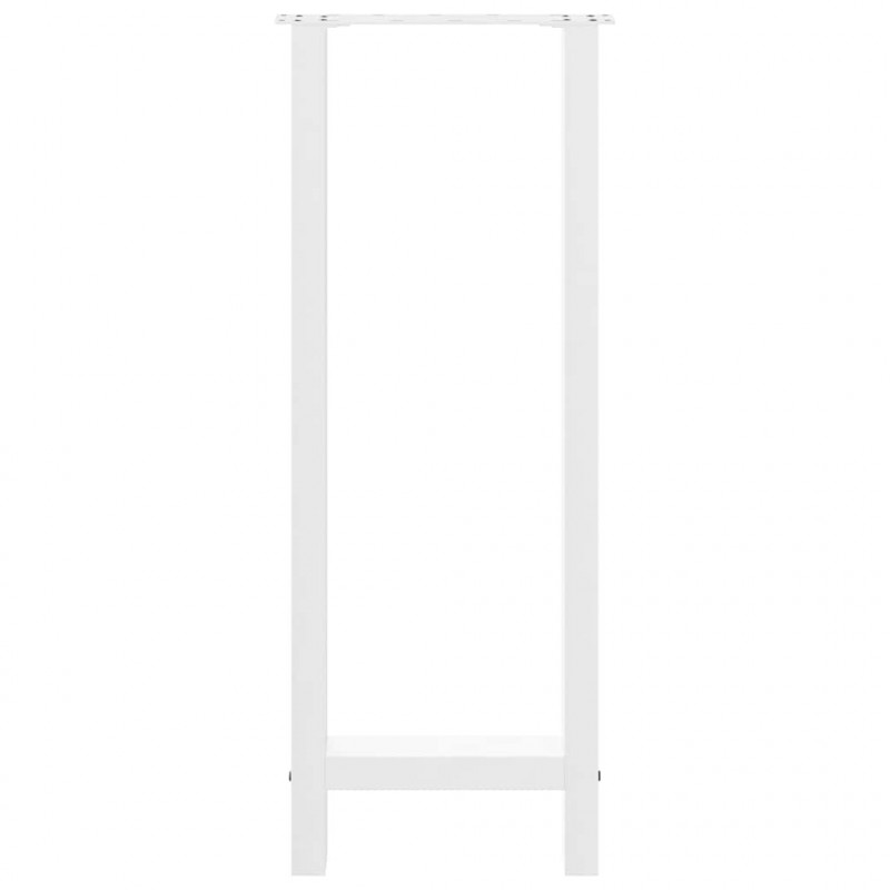 Nogi do stołu barowego białe 2 szt. 40x(100-101) cm stal