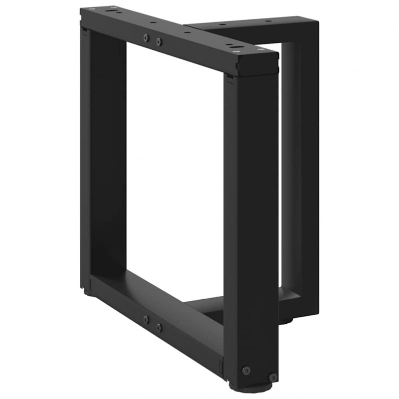 Nogi do stolika kawowego w kształcie litery T 2 szt. Czarne 50x25x(42-43) cm Stal