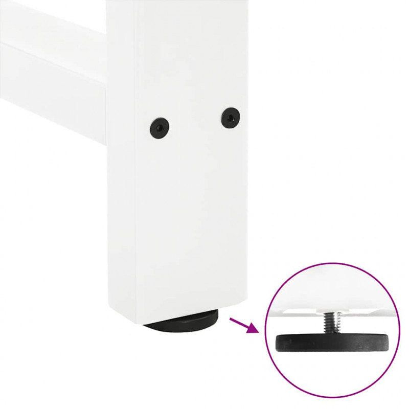 Nogi do stołu barowego białe 2 szt. 40x(100-101) cm stal