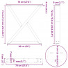 Nogi do stołu jadalnego 2 szt. Antracyt 70x(72-73,3) cm Stal