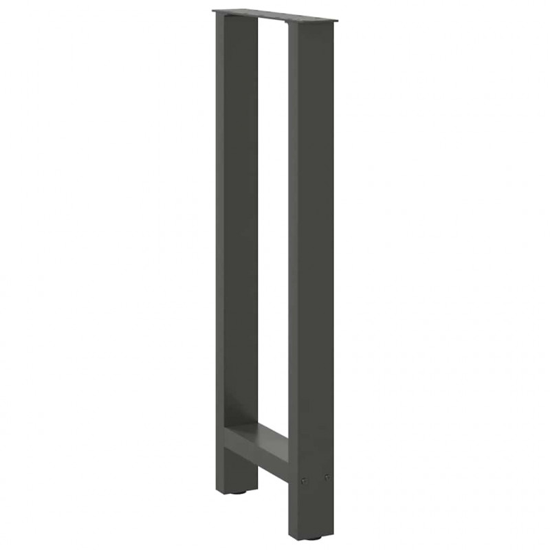 Nogi do stołu barowego Antracyt 2 szt. 40x(100-101) cm Stal