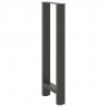 Nogi do stołu barowego Antracyt 2 szt. 40x(100-101) cm Stal