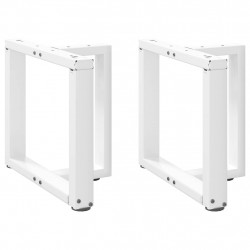 Nogi do stolika kawowego w kształcie litery T 2 szt. Białe 50x25x(42-43) cm Stal