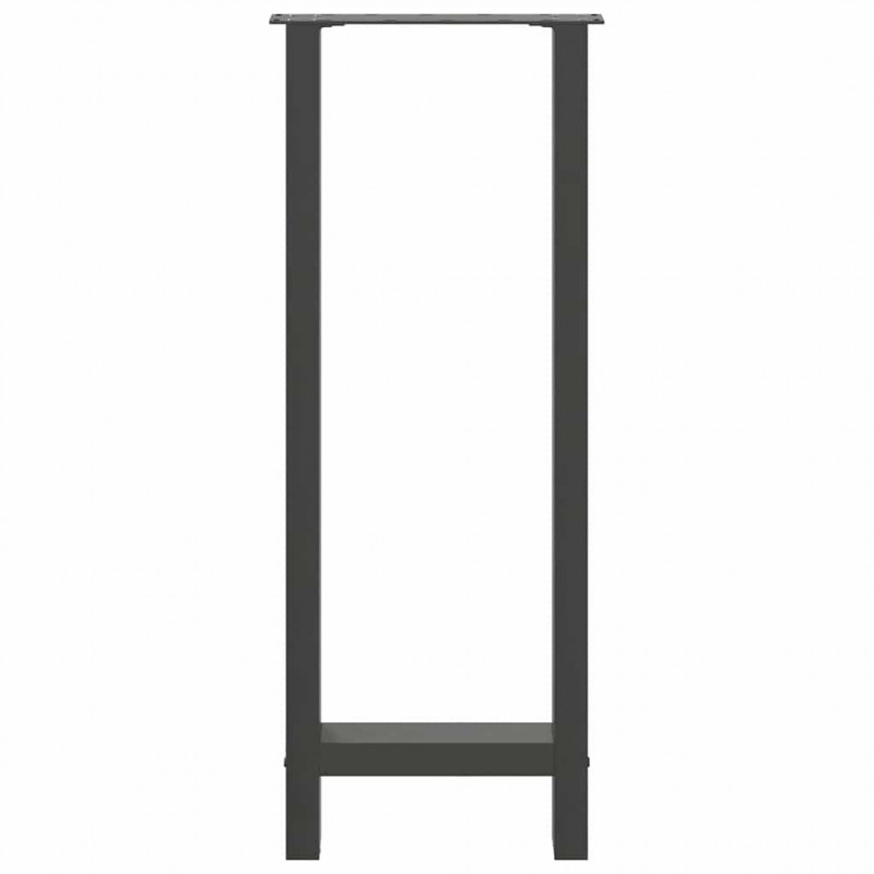 Nogi do stołu barowego Antracyt 2 szt. 40x(100-101) cm Stal