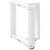 Nogi do stolika kawowego w kształcie litery T 2 szt. Białe 50x25x(42-43) cm Stal
