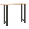 Nogi do stołu barowego Antracyt 2 szt. 40x(100-101) cm Stal