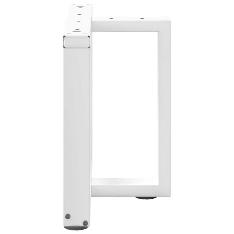 Nogi do stolika kawowego w kształcie litery T 2 szt. Białe 50x25x(42-43) cm Stal