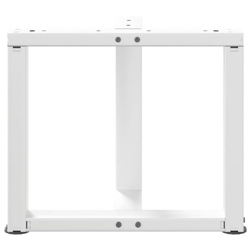 Nogi do stolika kawowego w kształcie litery T 2 szt. Białe 50x25x(42-43) cm Stal