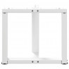Nogi do stolika kawowego w kształcie litery T 2 szt. Białe 50x25x(42-43) cm Stal
