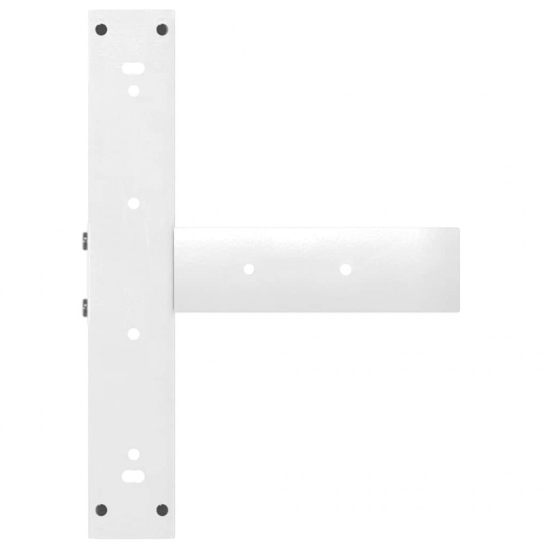 Nogi do stolika kawowego w kształcie litery T 2 szt. Białe 50x25x(42-43) cm Stal