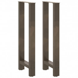 Nogi do stołu barowego Naturalna stal 2 szt. 40x(100-101) cm Stal