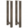 Nogi do stołu barowego Naturalna stal 2 szt. 40x(100-101) cm Stal