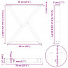 Nogi do stołu jadalnego 2 szt. Naturalna stal 70x(72-73,3) cm Stal