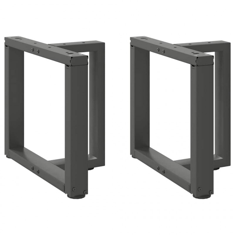 Nogi do stolika kawowego w kształcie litery T 2 szt. Antracyt 50x25x(42-43) cm Stal