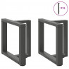 Nogi do stolika kawowego w kształcie litery T 2 szt. Antracyt 50x25x(42-43) cm Stal