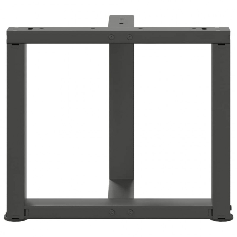 Nogi do stolika kawowego w kształcie litery T 2 szt. Antracyt 50x25x(42-43) cm Stal
