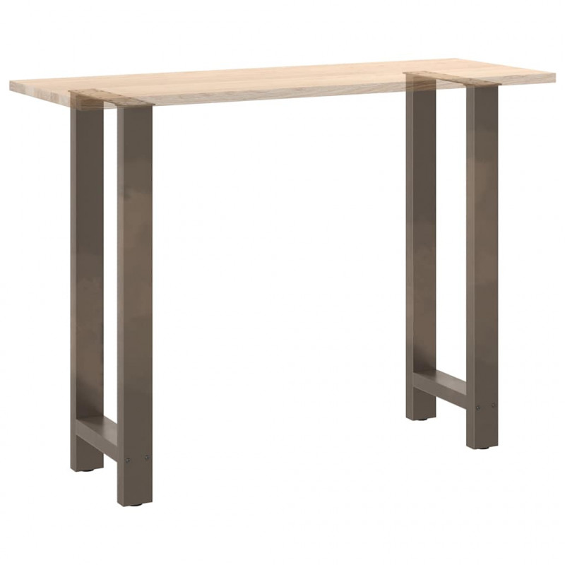 Nogi do stołu barowego Naturalna stal 2 szt. 40x(100-101) cm Stal