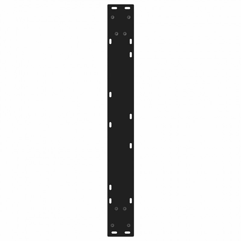 Nogi do stołu jadalnego 2 szt. Czarne 80x(72-73,3) cm Stal