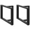 Nogi do stolika kawowego w kształcie litery T 2 szt. Czarne 60x25x(42-43) cm Stal