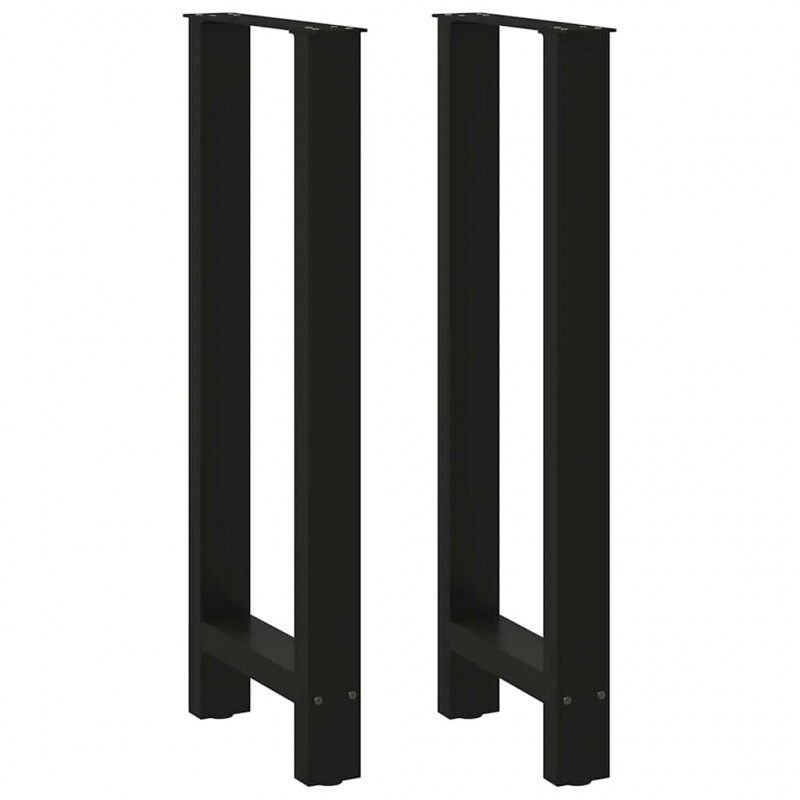 Nogi do stołu barowego czarne 2 szt. 50x(100-101) cm stal