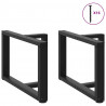 Nogi do stolika kawowego w kształcie litery T 2 szt. Czarne 60x25x(42-43) cm Stal