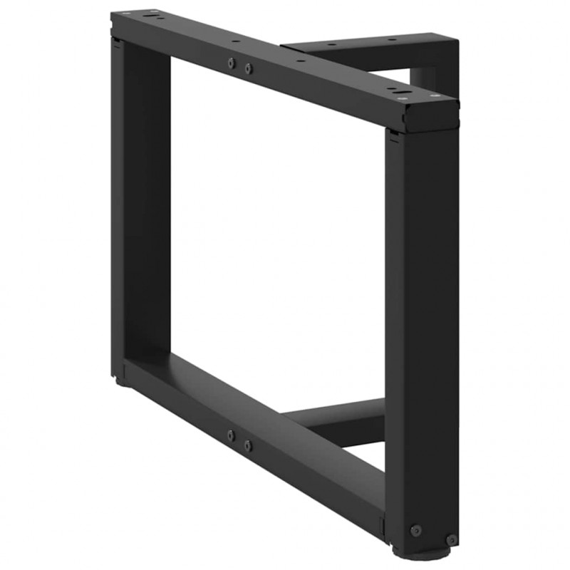 Nogi do stolika kawowego w kształcie litery T 2 szt. Czarne 60x25x(42-43) cm Stal
