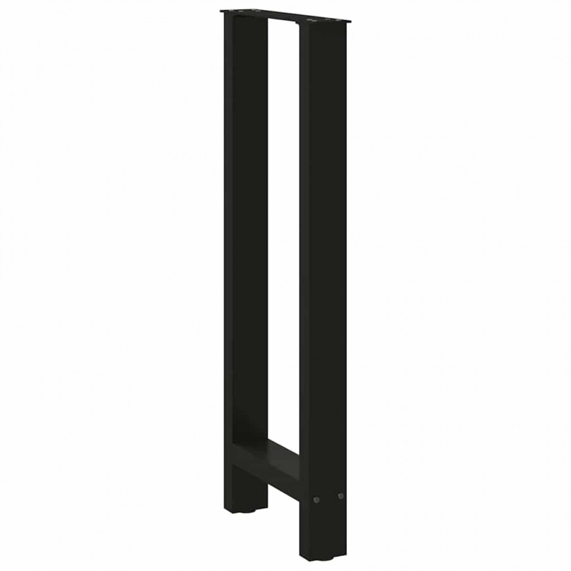 Nogi do stołu barowego czarne 2 szt. 50x(100-101) cm stal