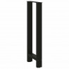 Nogi do stołu barowego czarne 2 szt. 50x(100-101) cm stal