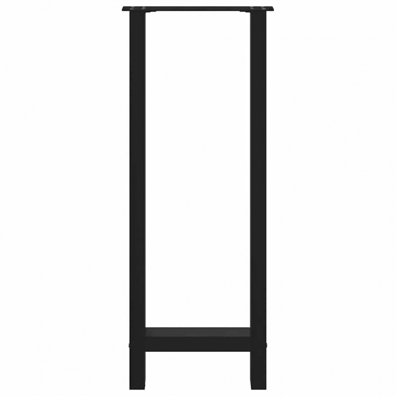 Nogi do stołu barowego czarne 2 szt. 50x(100-101) cm stal
