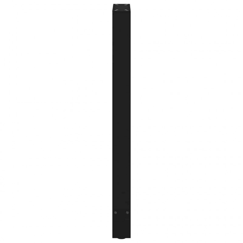 Nogi do stołu barowego czarne 2 szt. 50x(100-101) cm stal