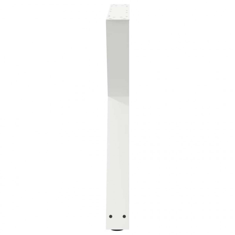 Nogi do stołu jadalnego 2 szt. Białe 80x(72-73,3) cm Stal
