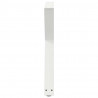 Nogi do stołu jadalnego 2 szt. Białe 80x(72-73,3) cm Stal