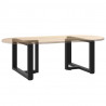 Nogi do stolika kawowego w kształcie litery T 2 szt. Czarne 60x25x(42-43) cm Stal