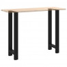 Nogi do stołu barowego czarne 2 szt. 50x(100-101) cm stal