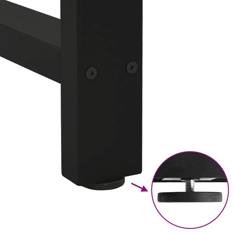 Nogi do stołu barowego czarne 2 szt. 50x(100-101) cm stal
