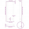 Nogi do stołu barowego czarne 2 szt. 50x(100-101) cm stal
