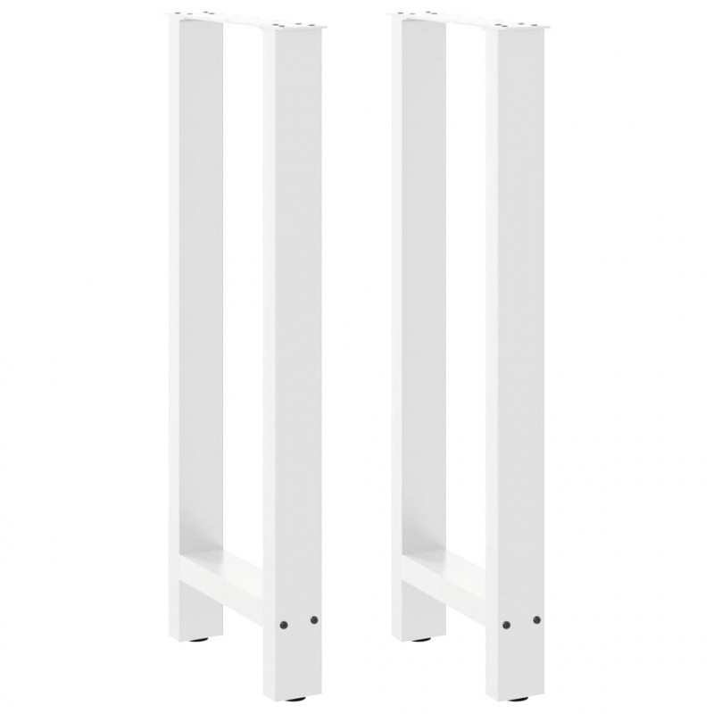 Nogi do stołu barowego białe 2 szt. 50x(100-101) cm stal