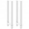 Nogi do stołu barowego białe 2 szt. 50x(100-101) cm stal
